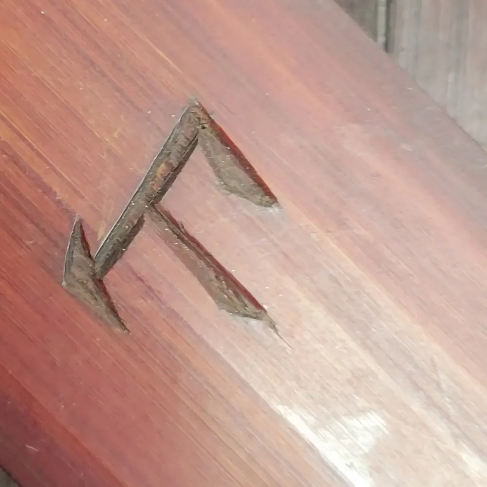 Vintage 1949 Handmade Woven Bamboo Tray 16